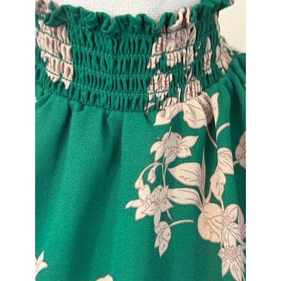 Sienna Sky Green Floral Sleeveless Ruffle top - Picture 5 of 5